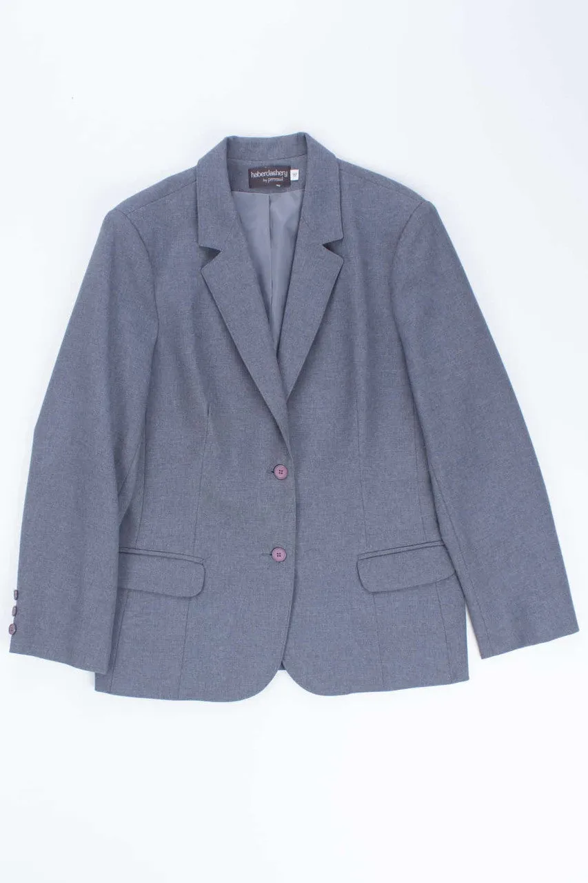 90s Grey Skirt Suit
