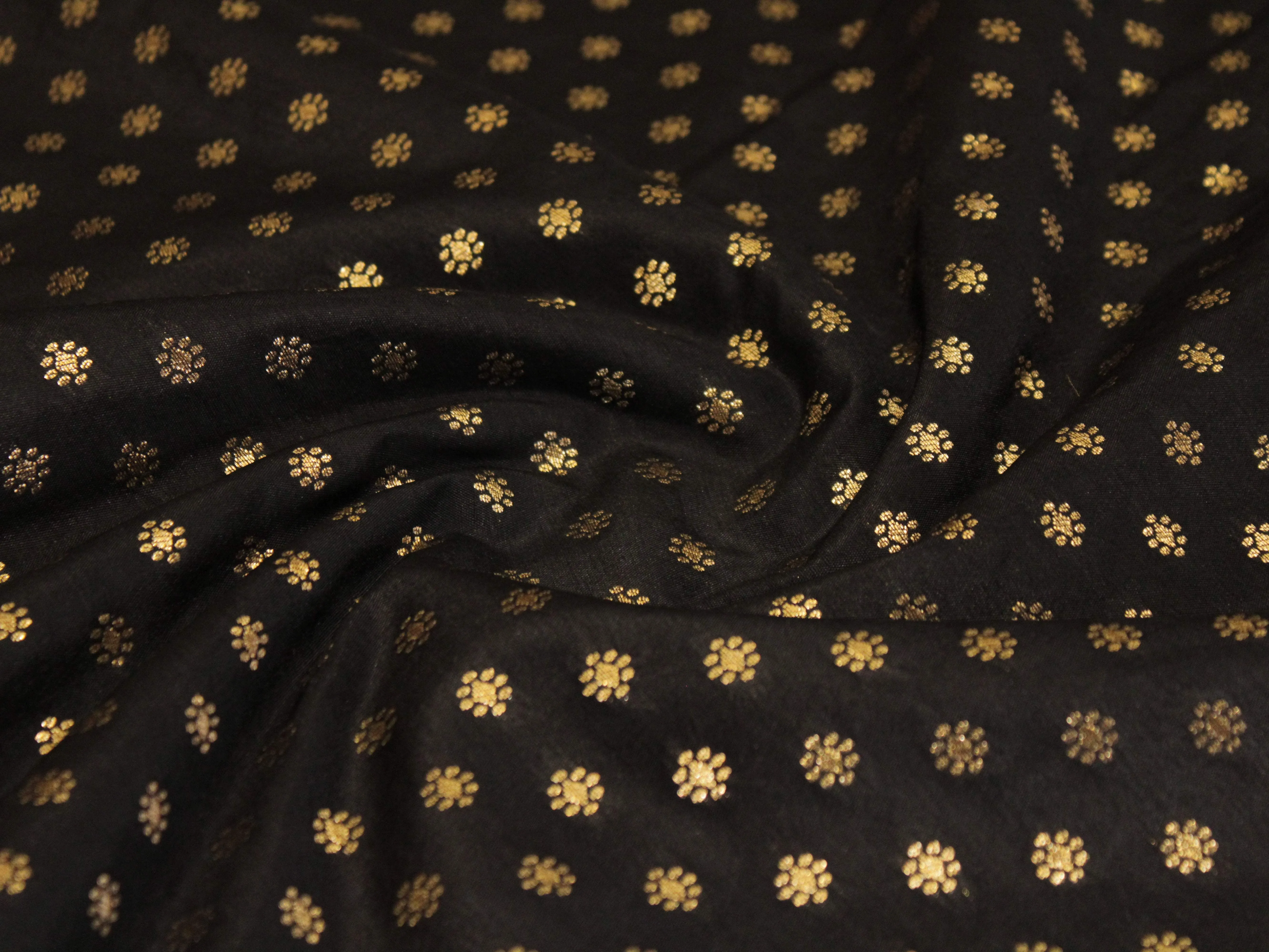 Banarasi Brocade Fabric - Black