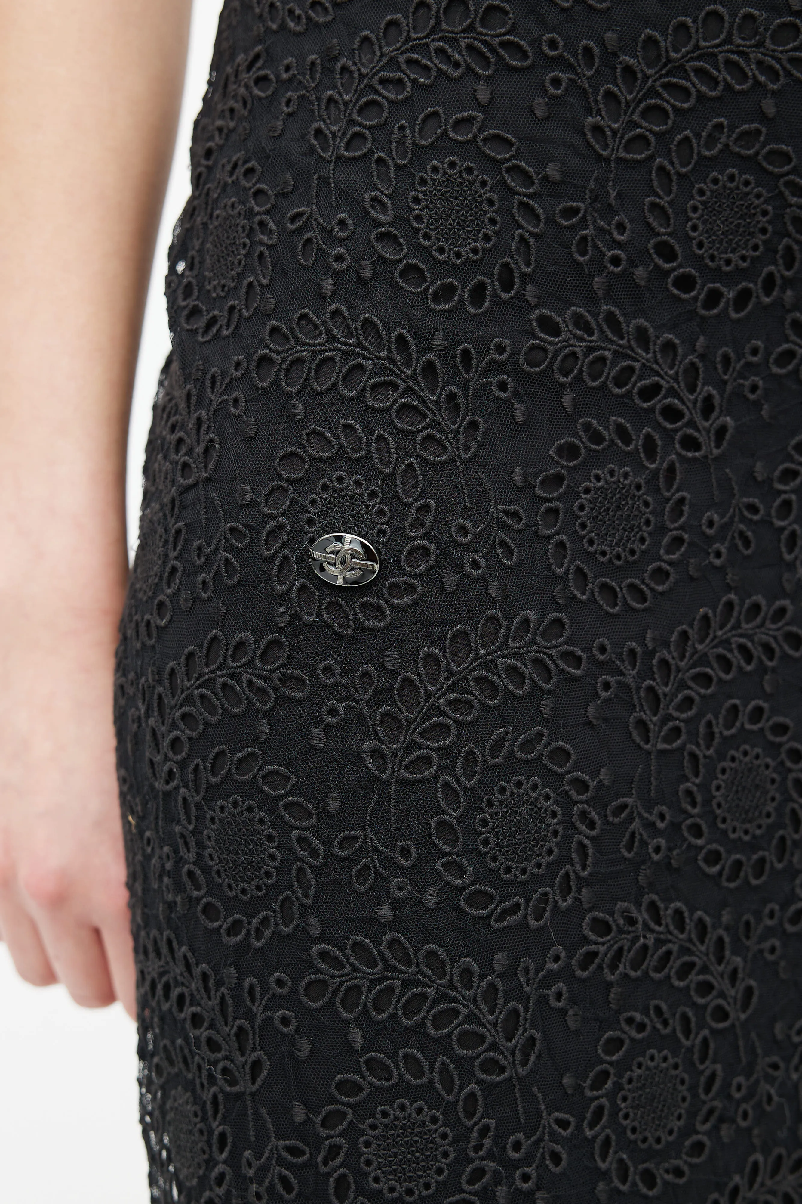 Black Eyelet Lace Skirt