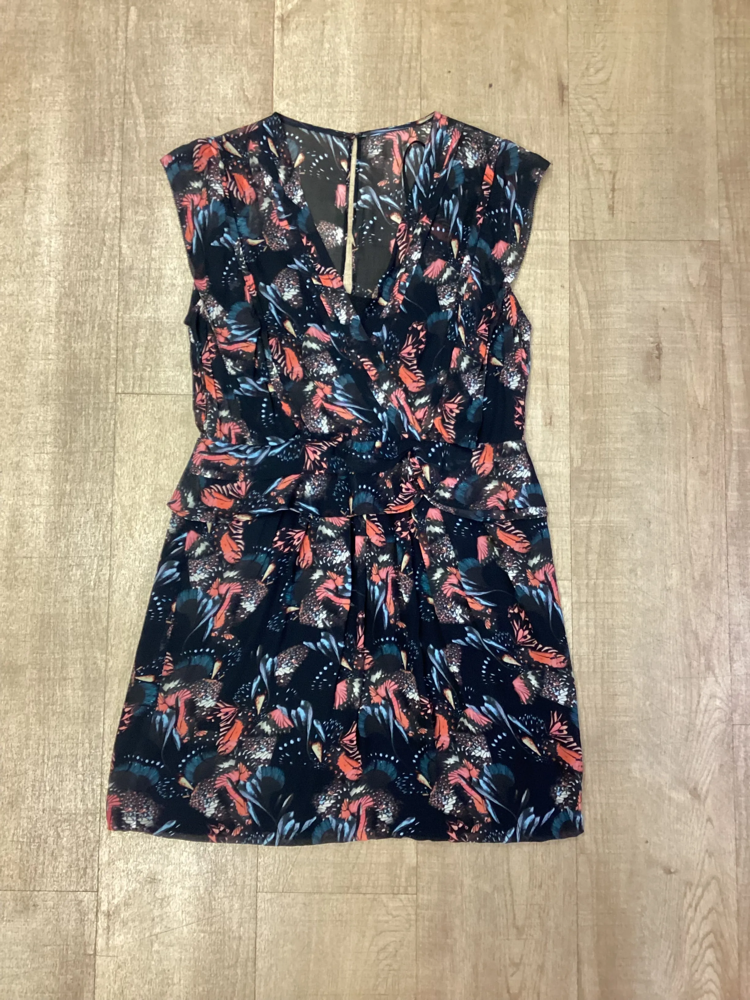 BNWT AllSaints Black Floral Dress Size 14