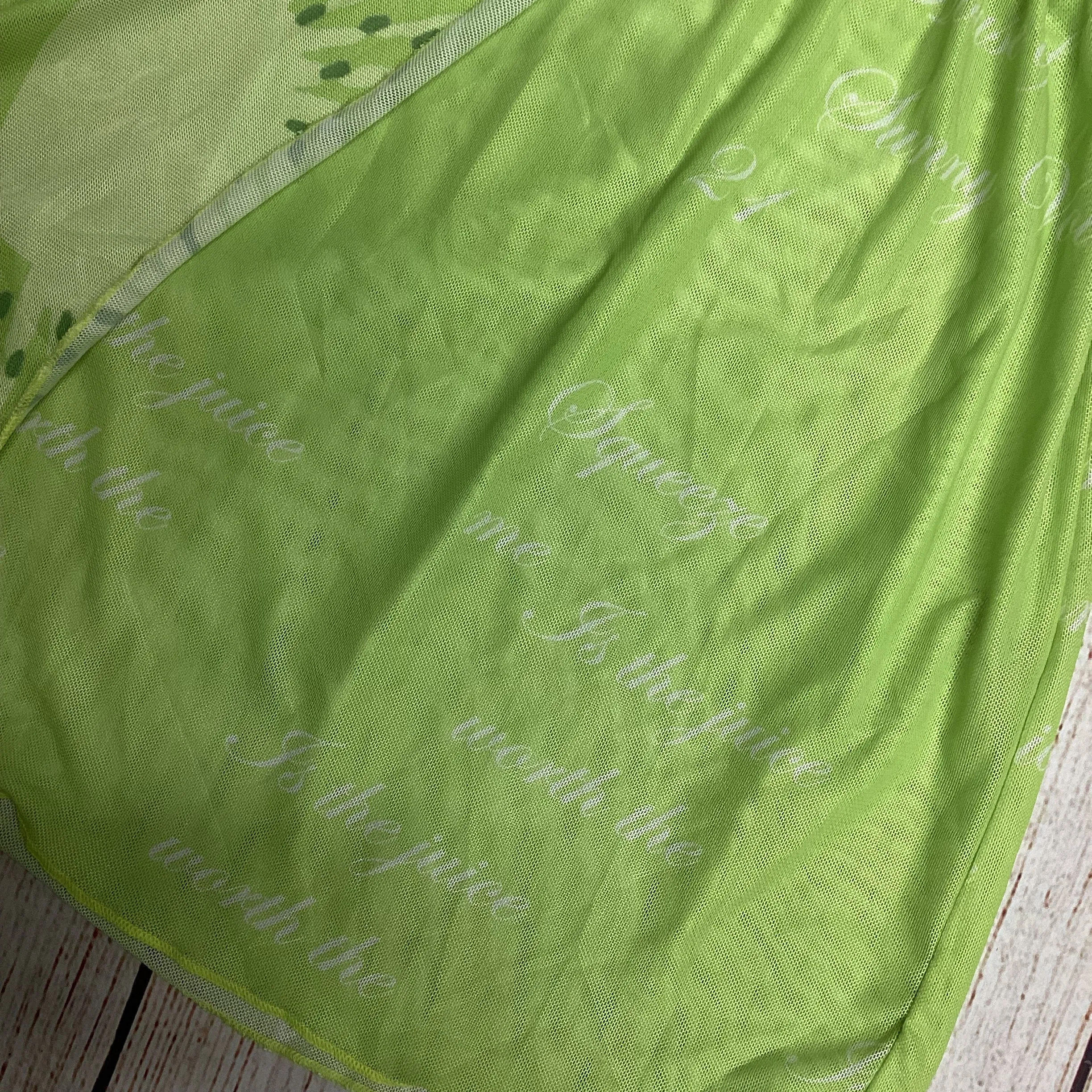 BNWT House Of Sunny Green Falling Kiwi Wrap Skirt Size 10