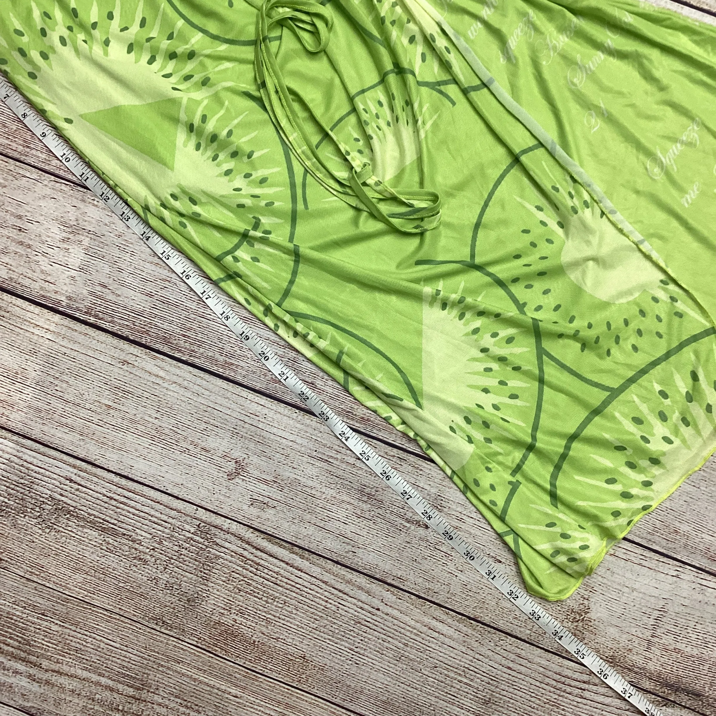 BNWT House Of Sunny Green Falling Kiwi Wrap Skirt Size 10