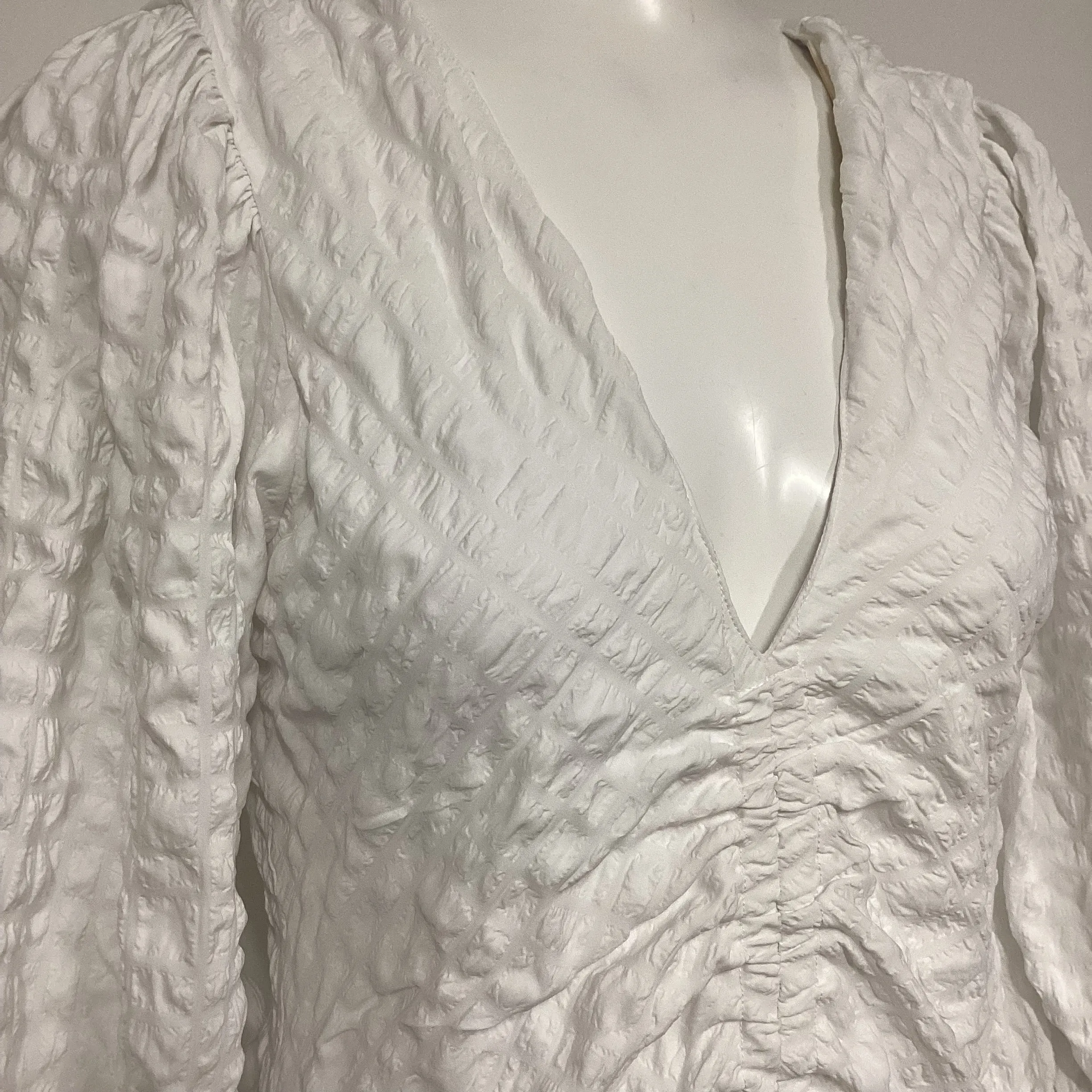 BNWT Object White Objgerda 3/4 Crinkle Dress Size 38 (UK 12)