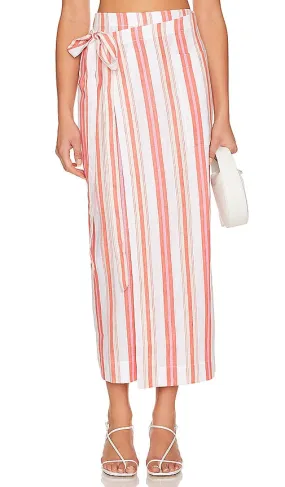 Bondi Born Arezzo Wrap Skirt in Red