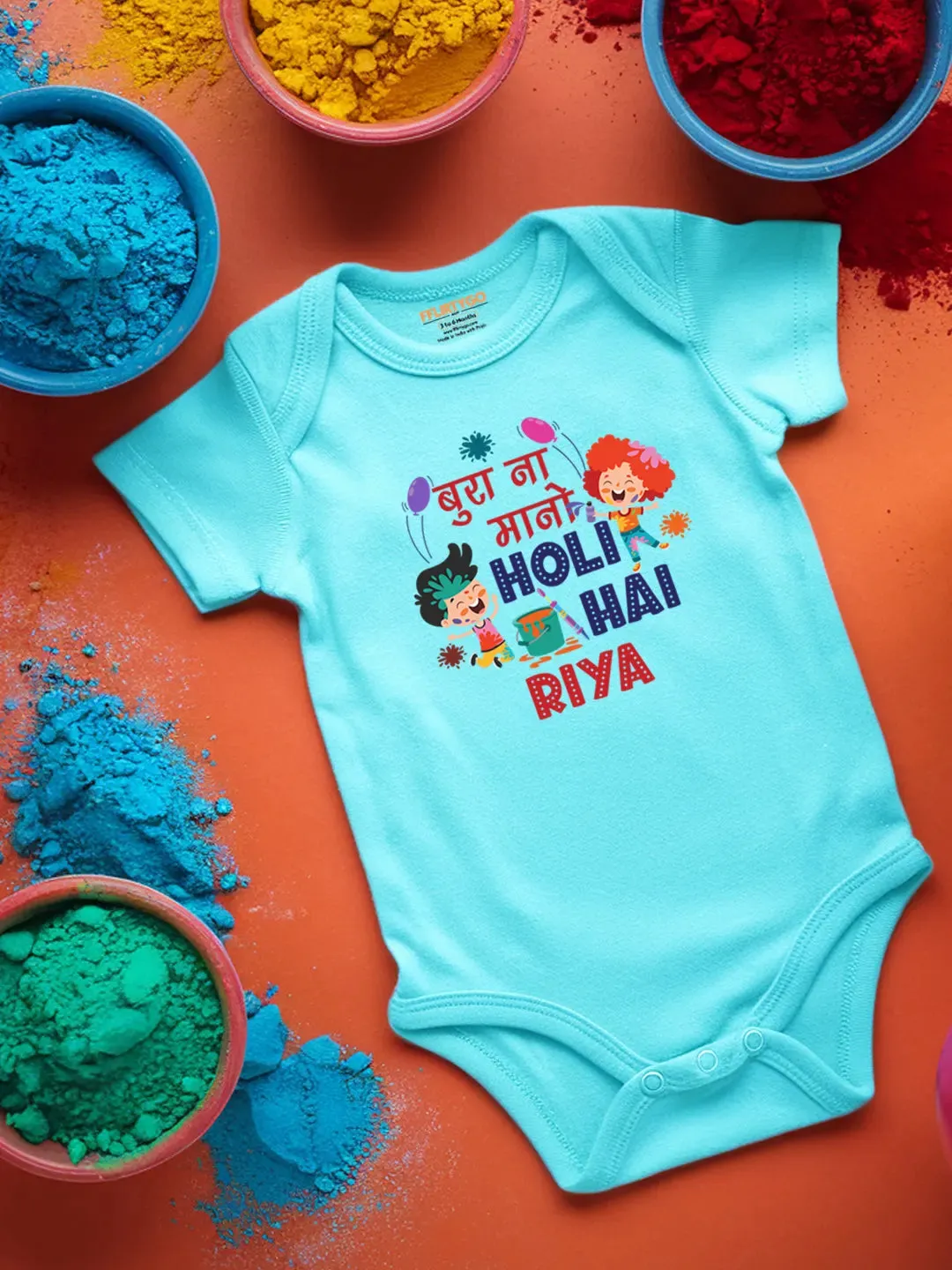 Bura Na Mano Holi Hai Baby Romper | Onesies w/ Custom Name