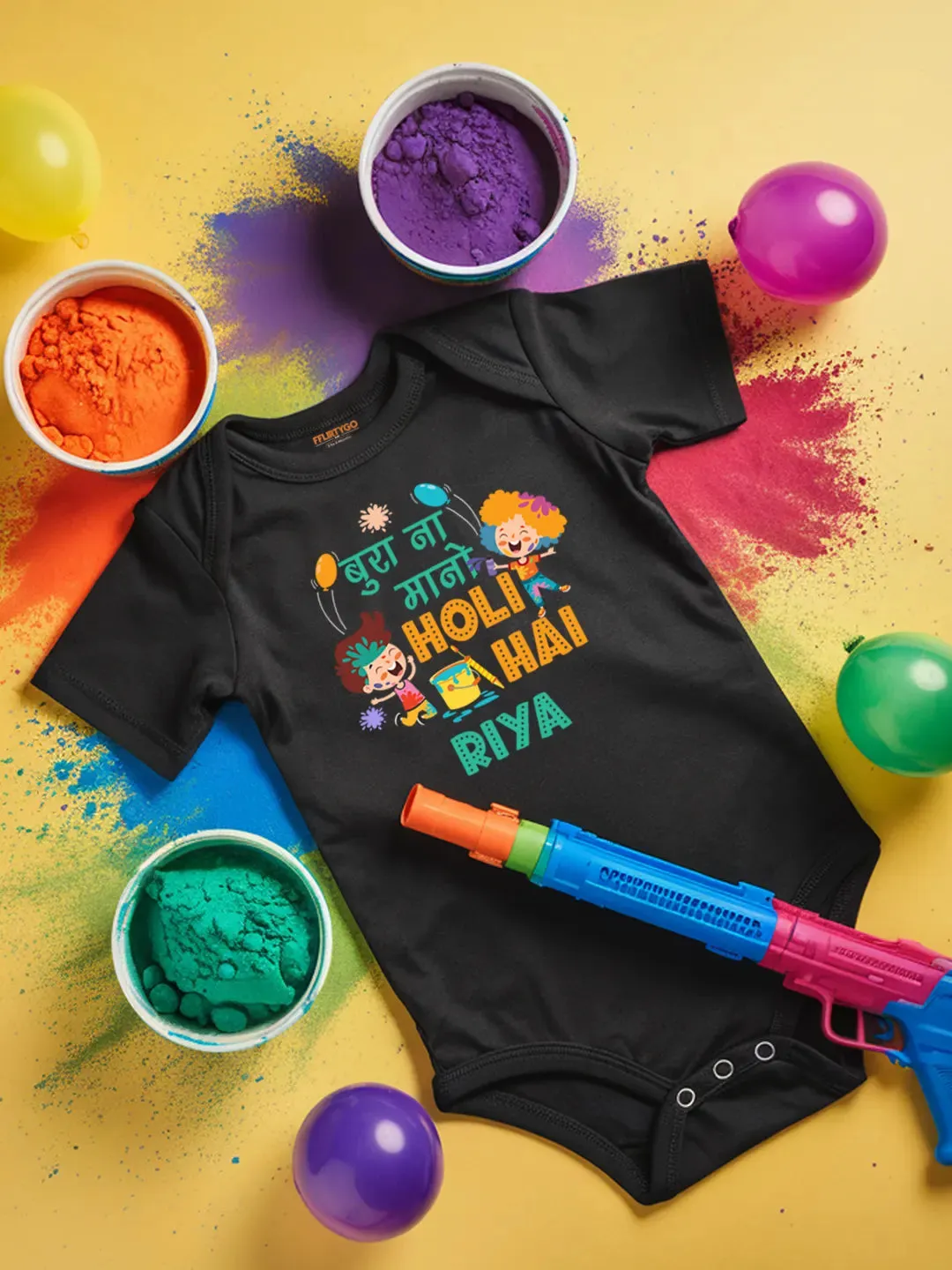Bura Na Mano Holi Hai Baby Romper | Onesies w/ Custom Name