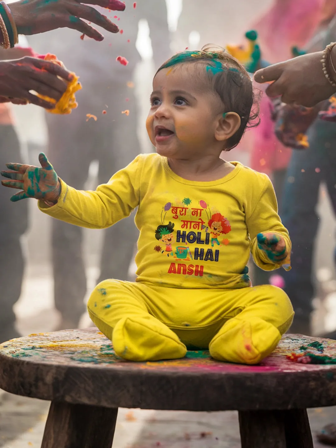 Bura Na Mano Holi Hai Baby Romper | Onesies w/ Custom Name