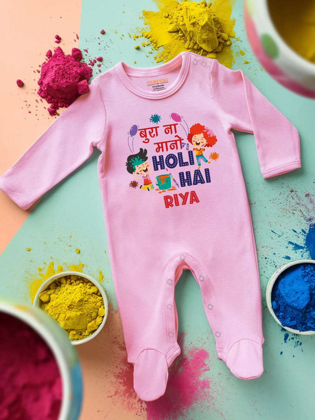 Bura Na Mano Holi Hai Baby Romper | Onesies w/ Custom Name