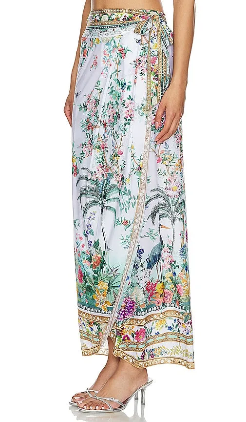 Camilla Long Draped Sarong in Teal