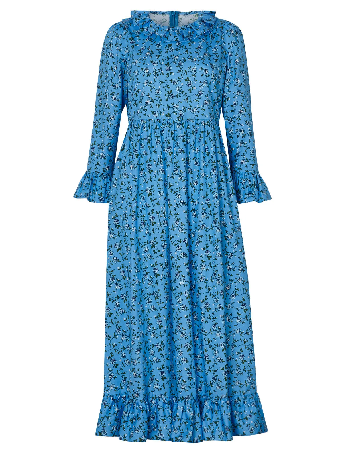 Carrie Frill Neck Cotton Dress