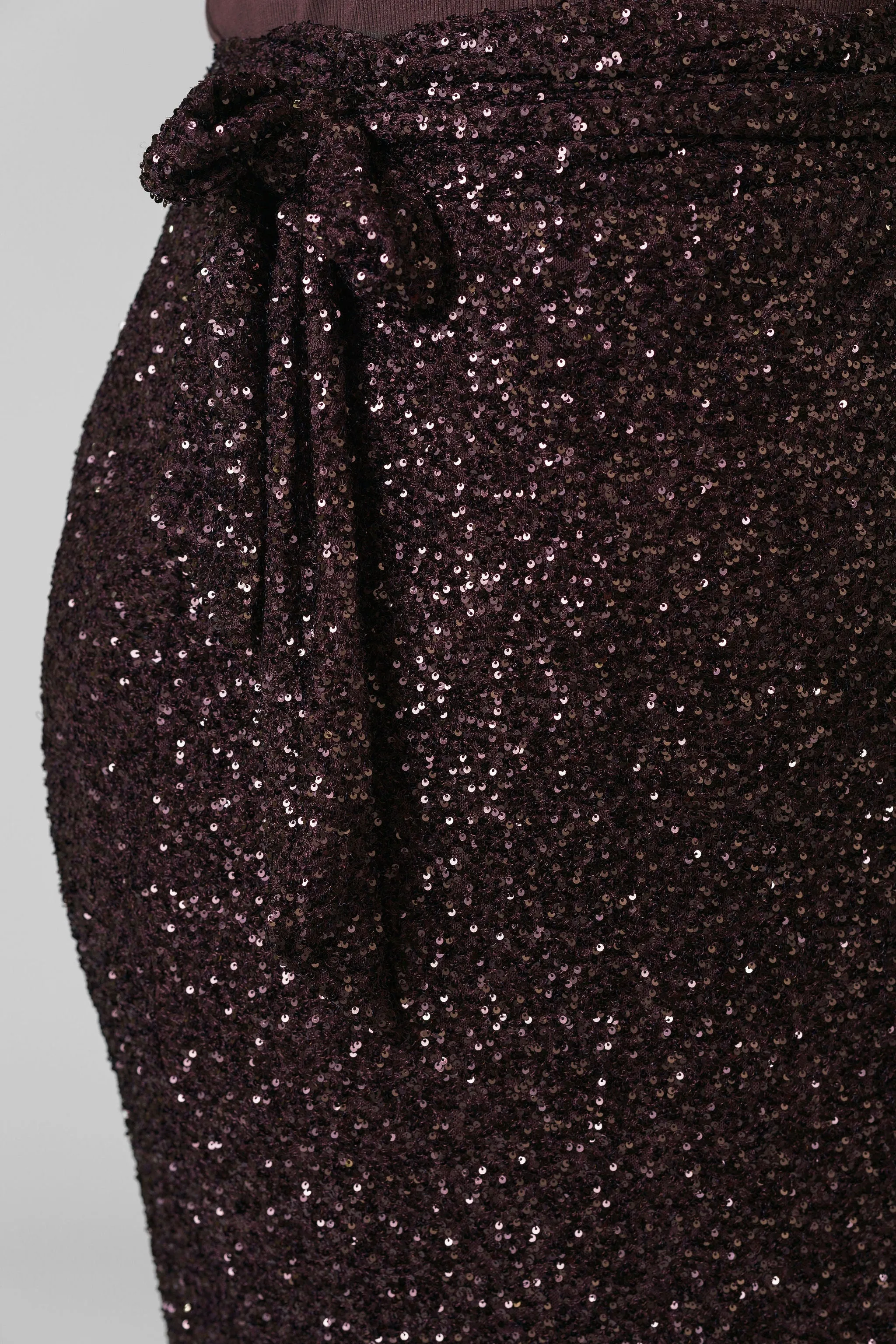 CHOCOLATE SEQUIN JASPRE SKIRT/WRAP DRESS
