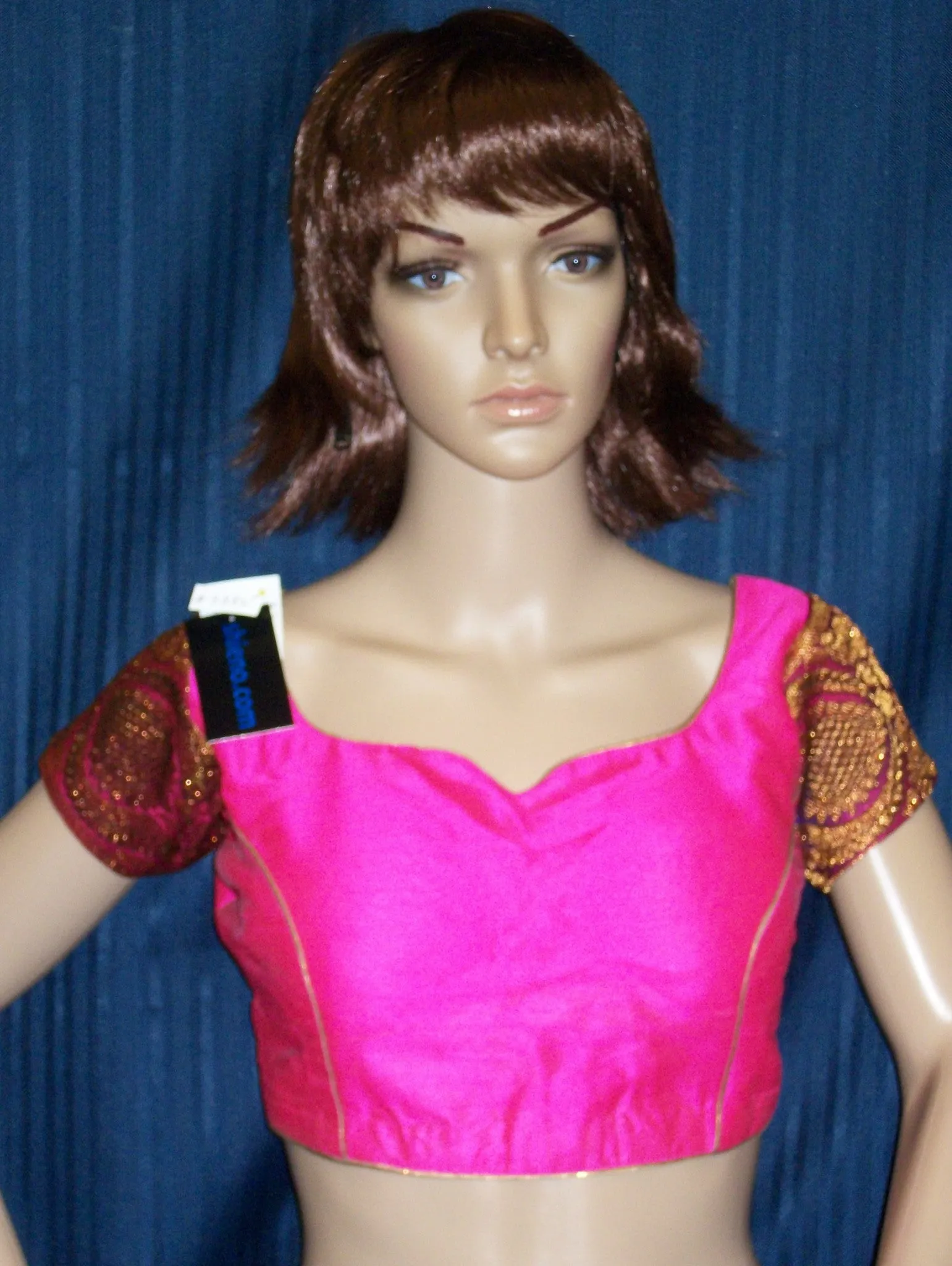 Choli 3884 Pink Silk Choli Saree Blouse Medium Large Shieno Sarees