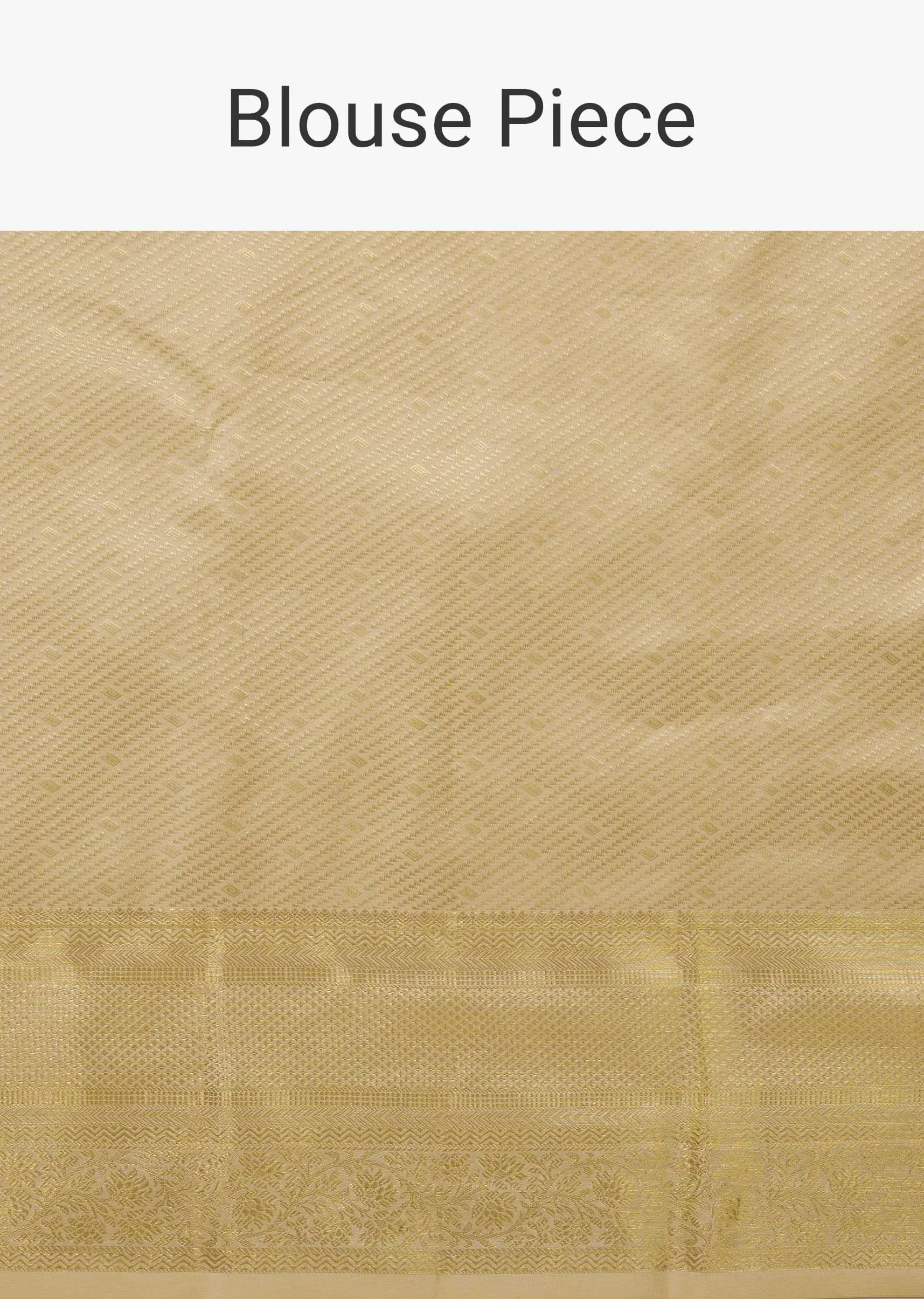 Cream White Kanjivaram Silk Saree In Intricate Weave