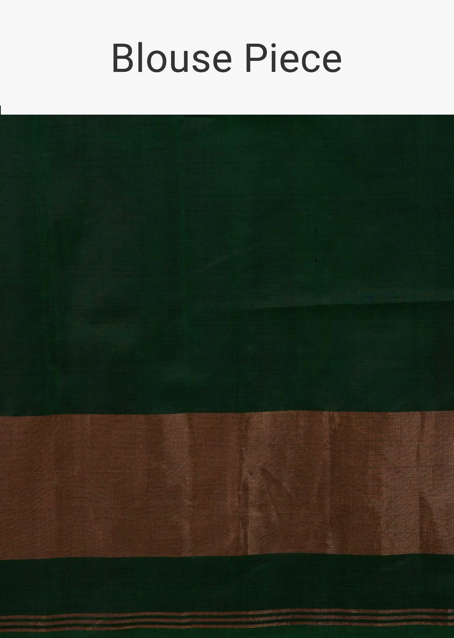 Deep Green Saree In Silk With Ikat Weave Patola Work