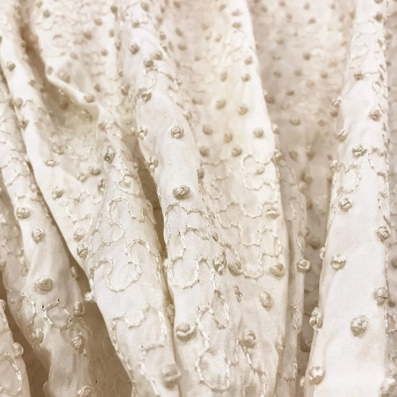 Embroidered Bridal Silk by Silk Crafts