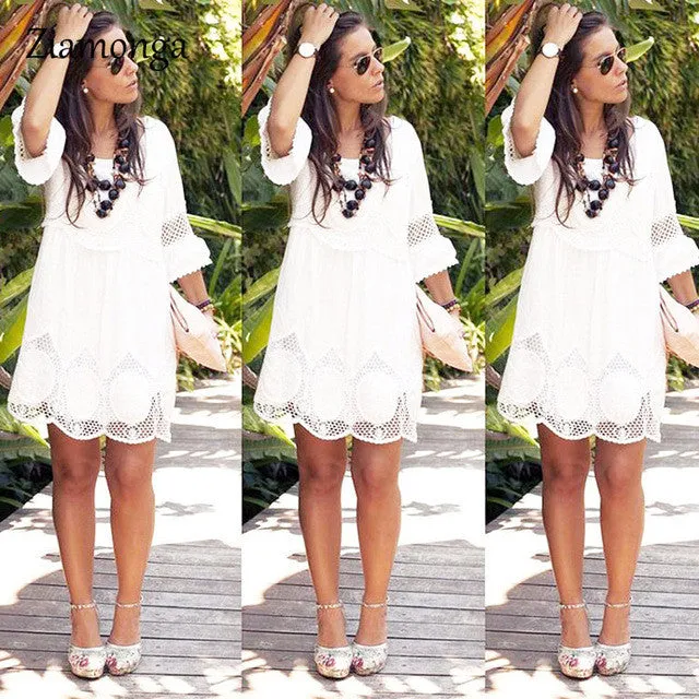Flora Lace Mini Dress