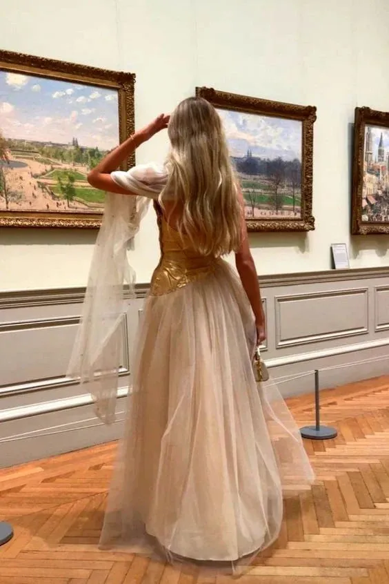 Formal Wear Dresses Ivory Strapless A-Line Tulle Long Prom Dress Birthday Party Dress Prom Dresses Shops Formal Women's Dresses