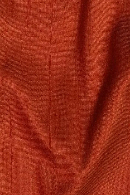 Ginger Spice Silk Shantung 54" Fabric