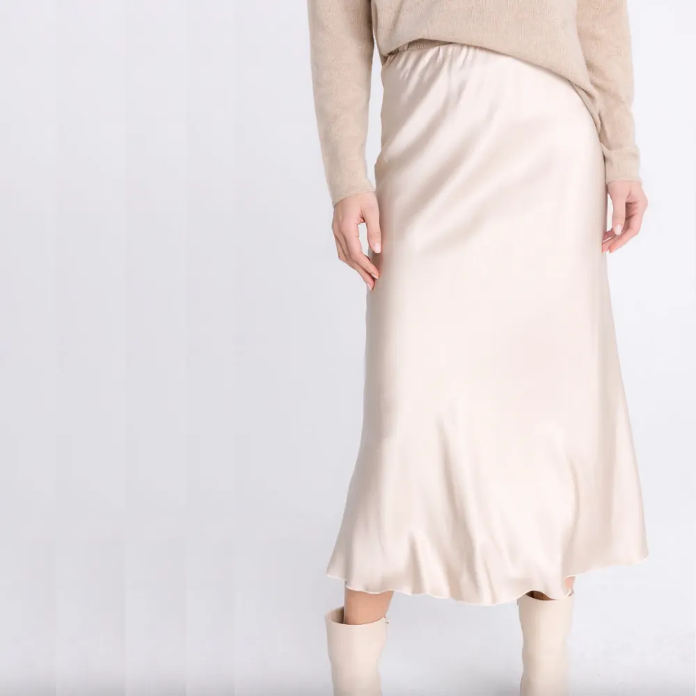 InAvati Satin Skirt - Champagne