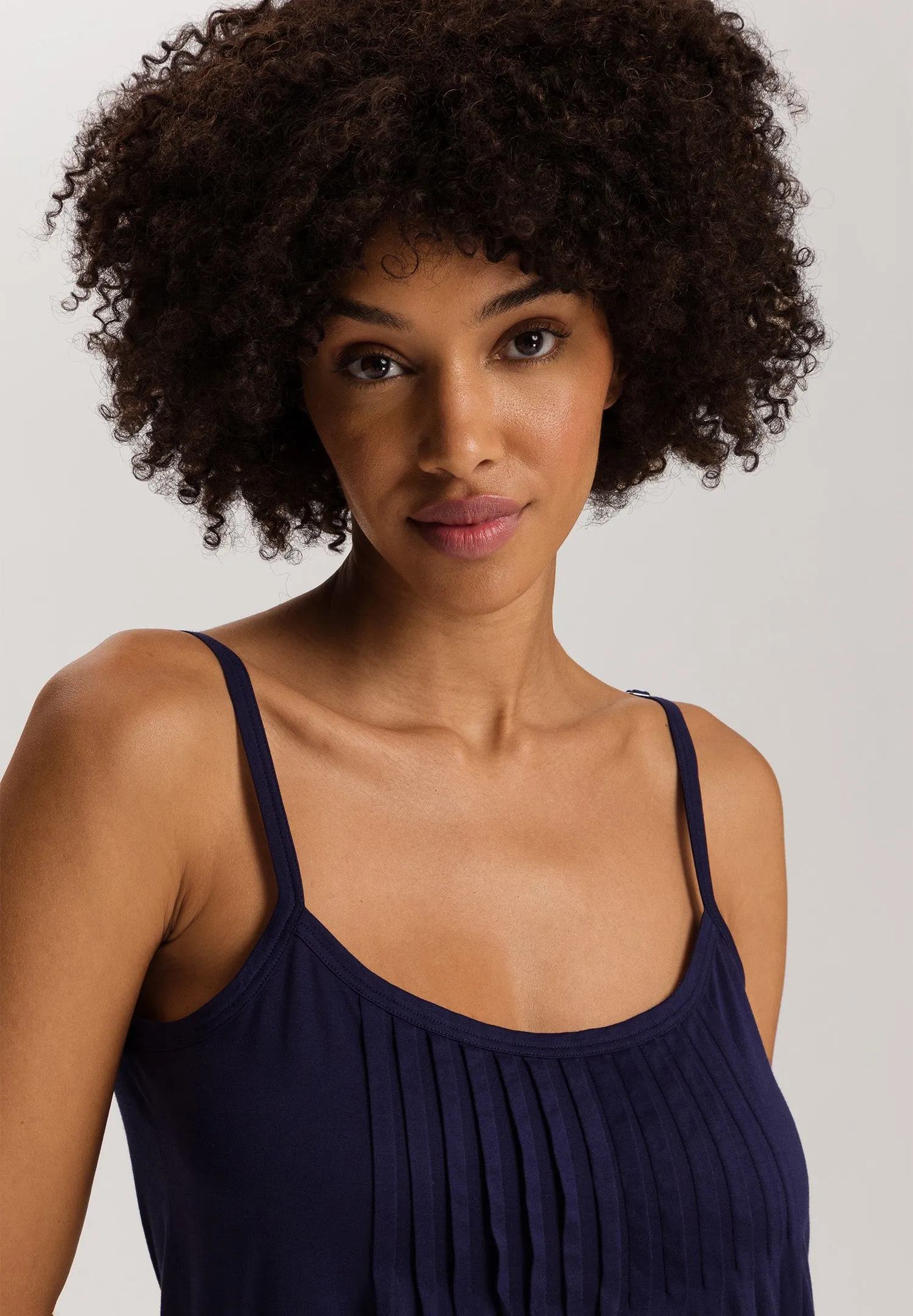 Juliet Pleated Cotton Chemise | Evening Blue 77748-2621