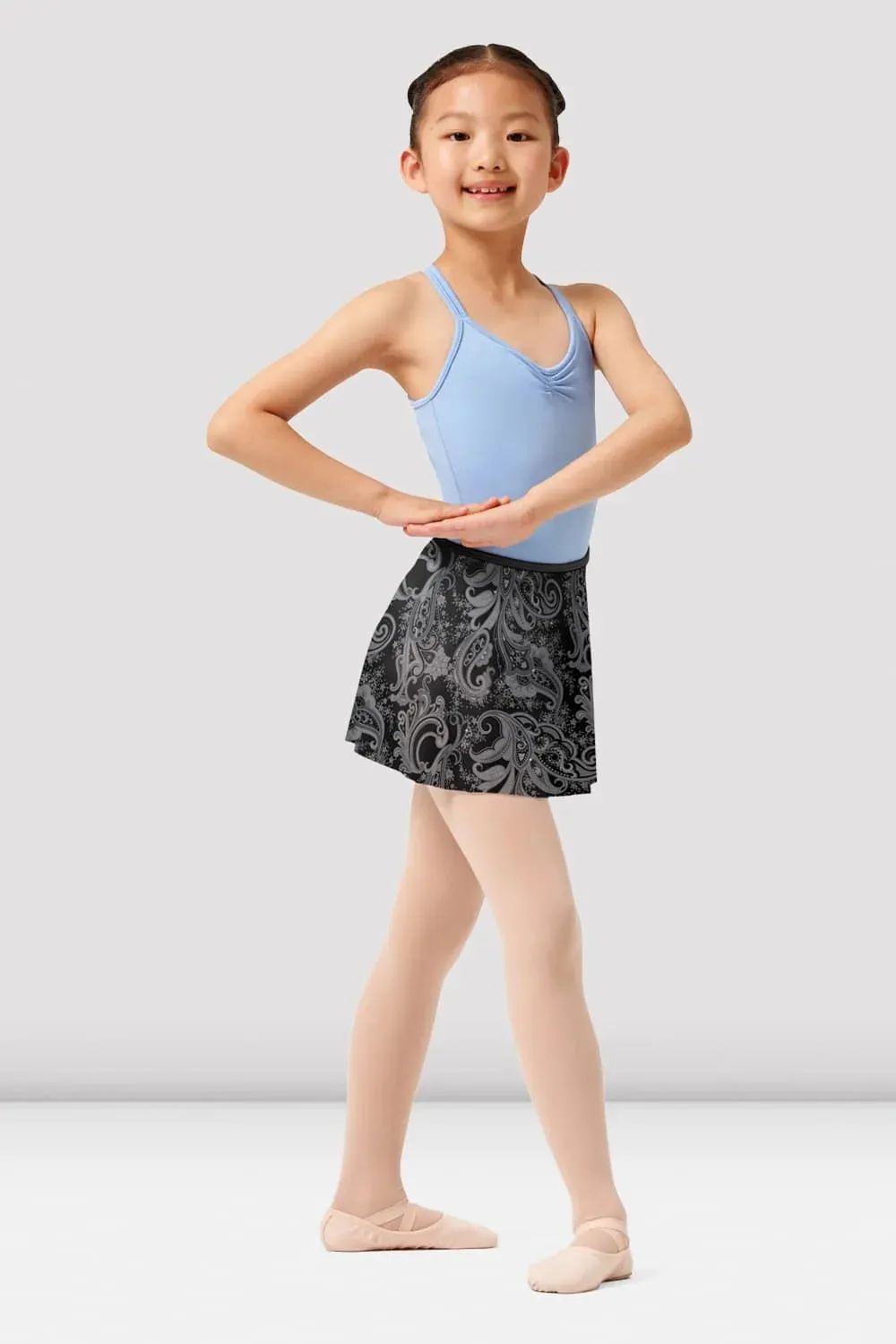 Kids Mirella Paisley Printed Mesh Skirt