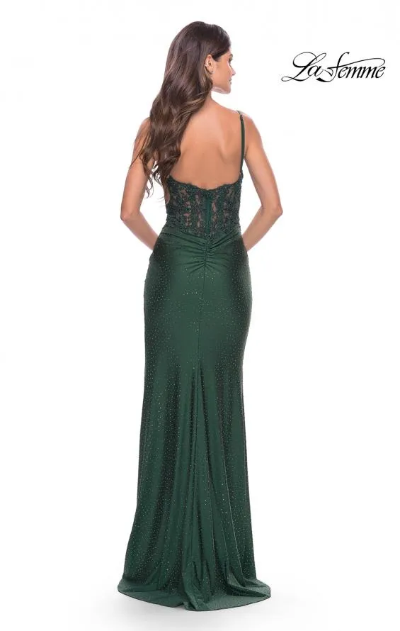 La Femme 31361 Appliance Lace Sheer Back