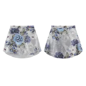 Ladies Patterned Skirt Blue Rose