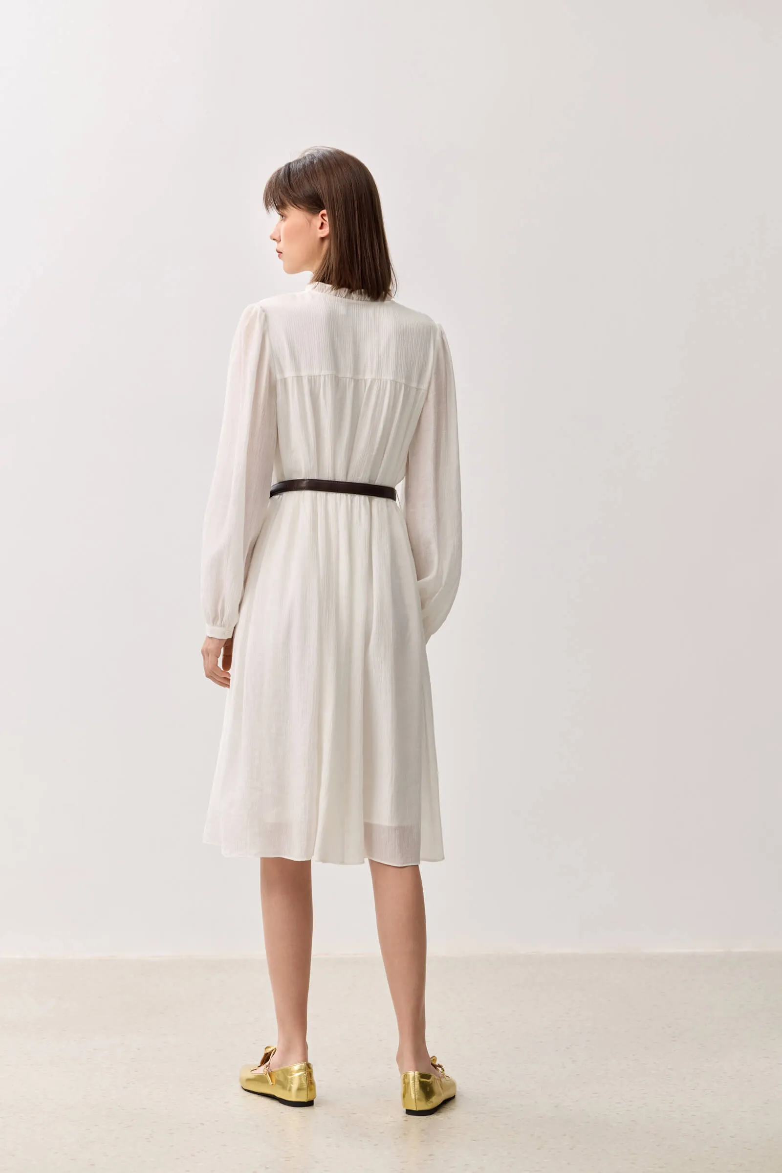LILY Business Lace White Dress