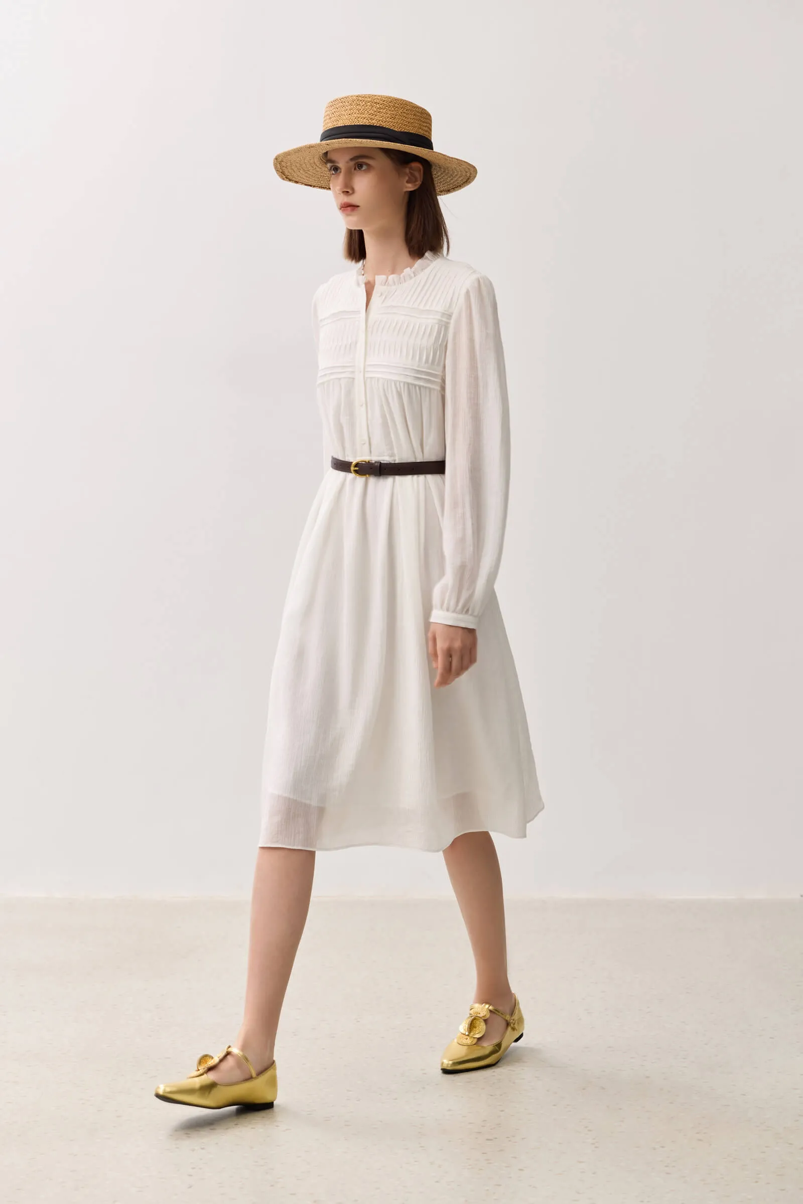 LILY Business Lace White Dress