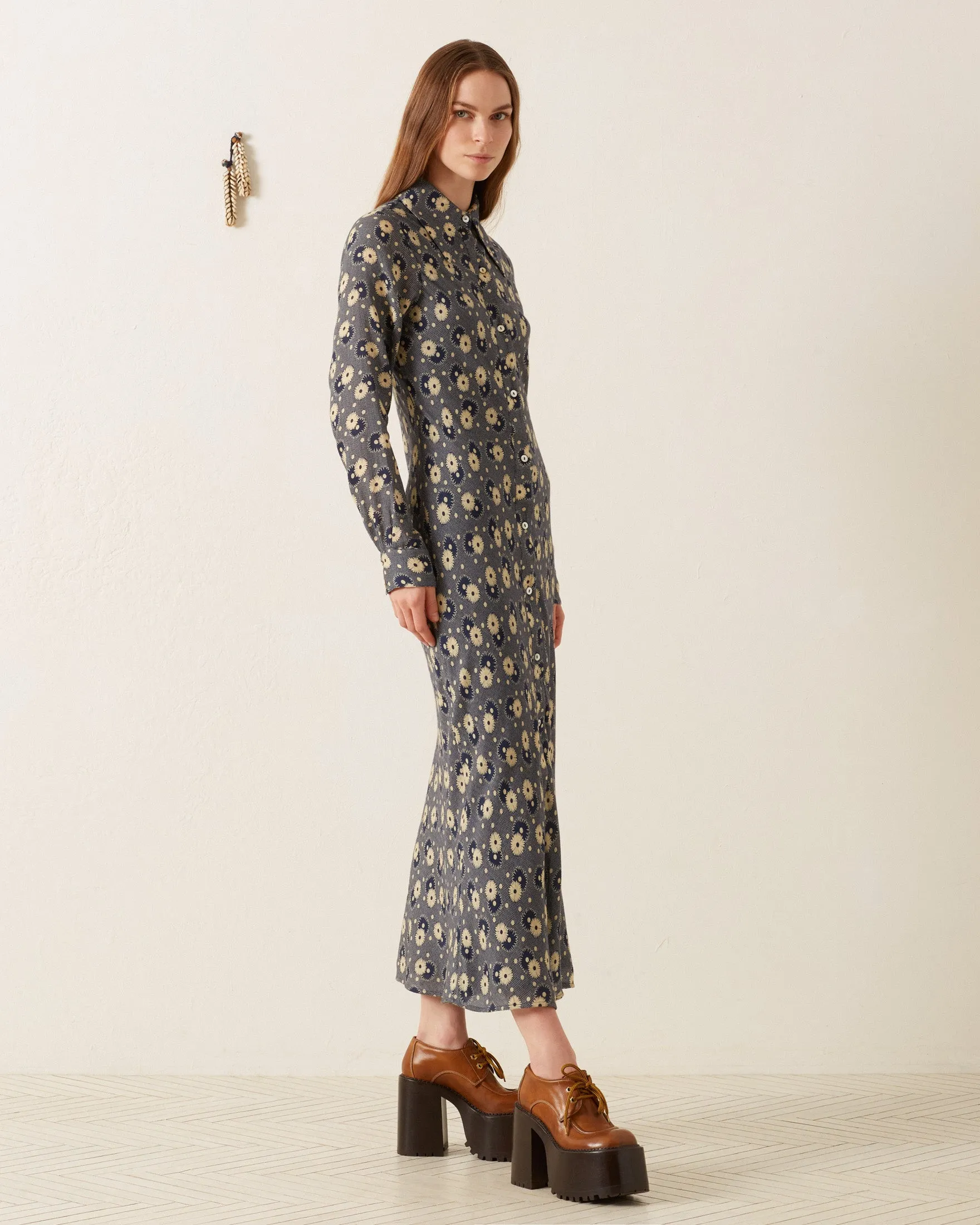 Lotte Navy Daisy Dress