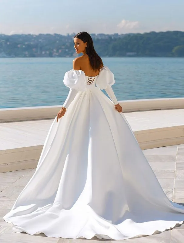 Princess Line White Wedding Dress