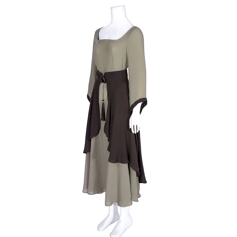 Retro Linen Long Dress and Waist Skirt Cosplay Costumes