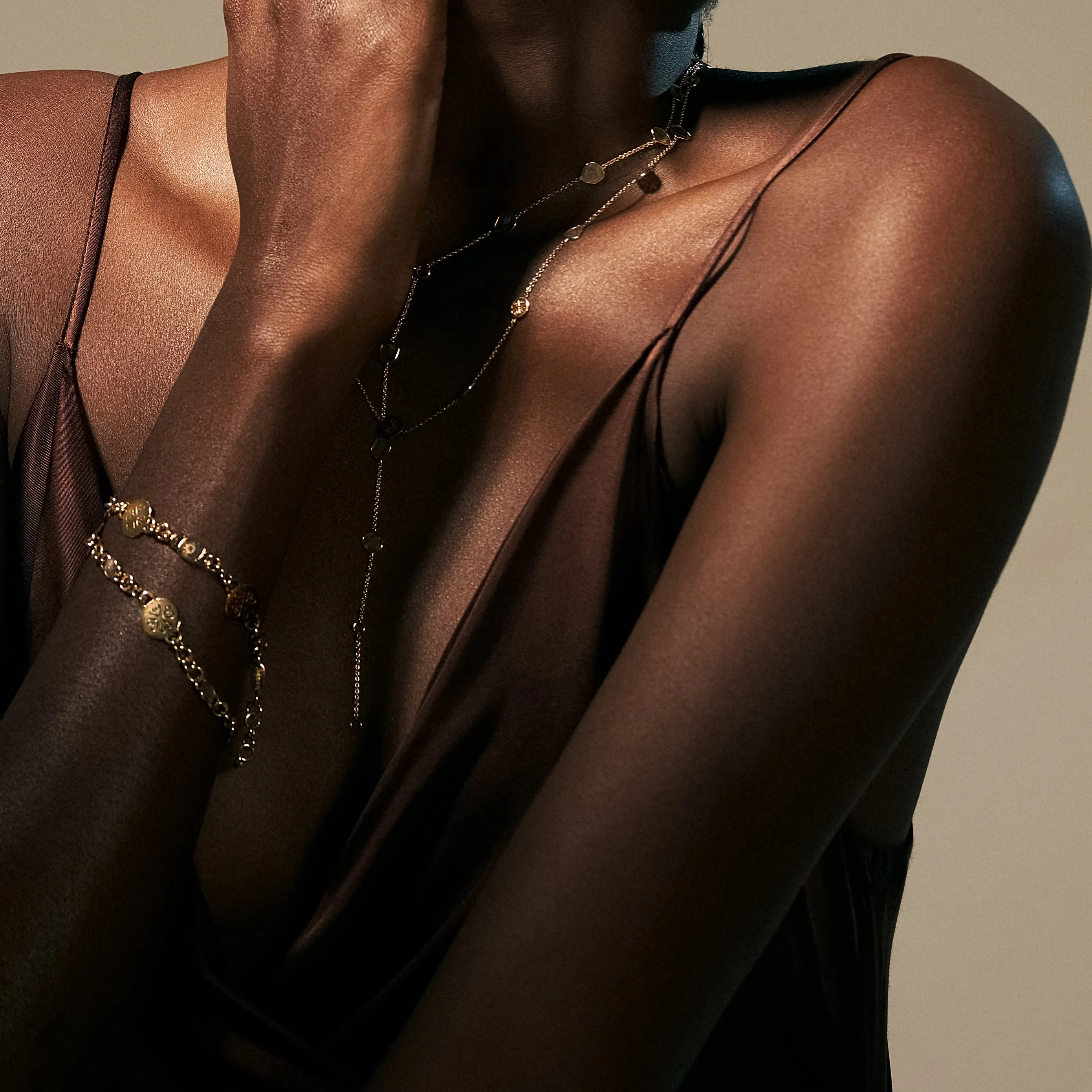 Signature Gem Necklace, Diamonds, Mid-Length