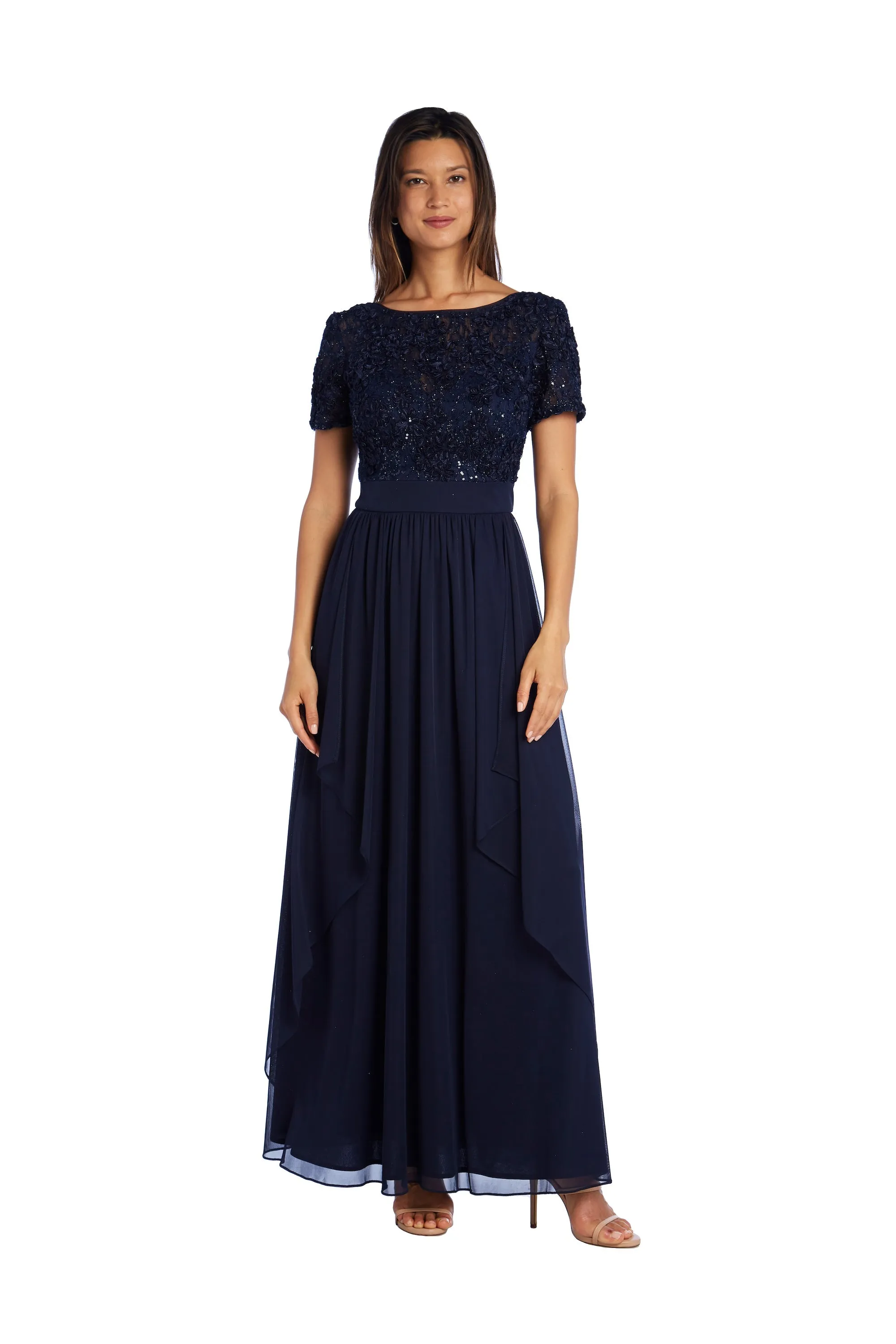 Soutache Cascade Women's Evening Gown