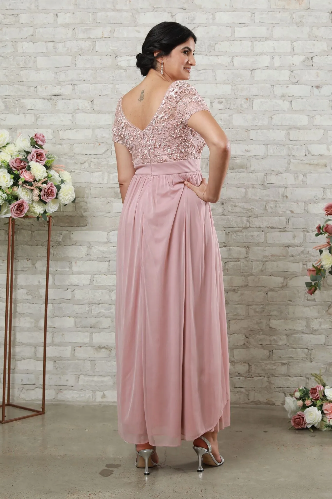 Soutache Cascade Women's Evening Gown