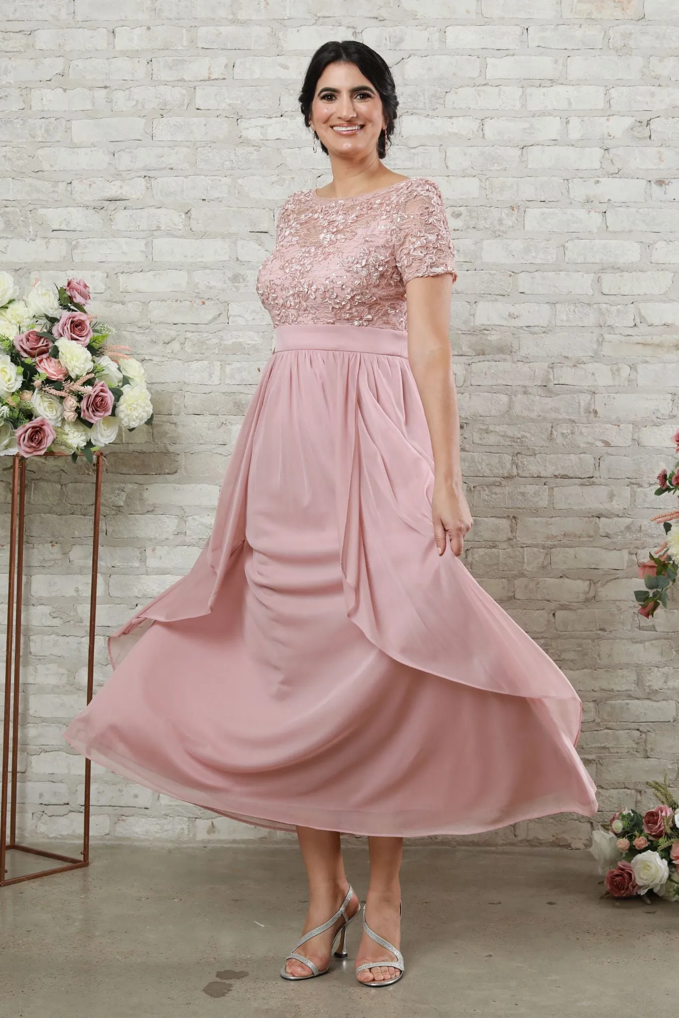 Soutache Cascade Women's Evening Gown