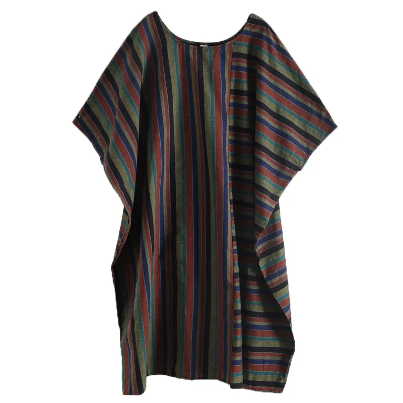 Stripe Loose Women Dresses Casual Summer Long  Women Dresses AMT962339