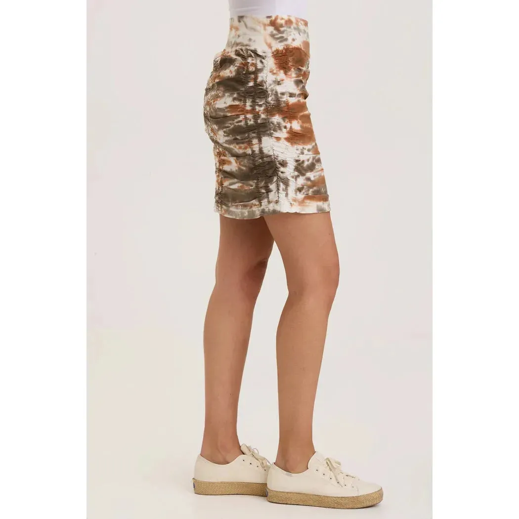 The Trace Skirt in Striate Wash Baroque