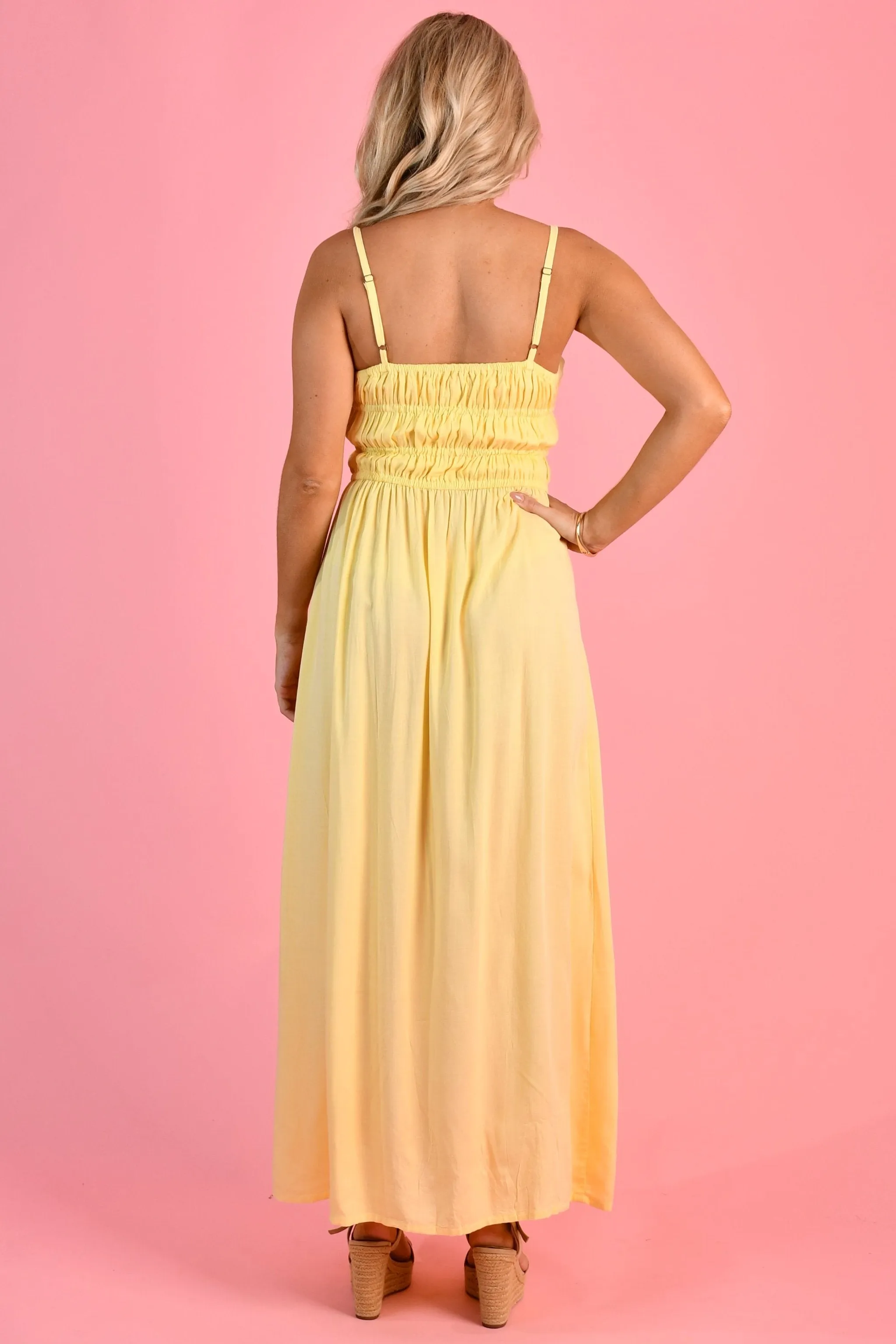 VGLD808 - SUMMER MAXI DRESS - SOFT YELLOW