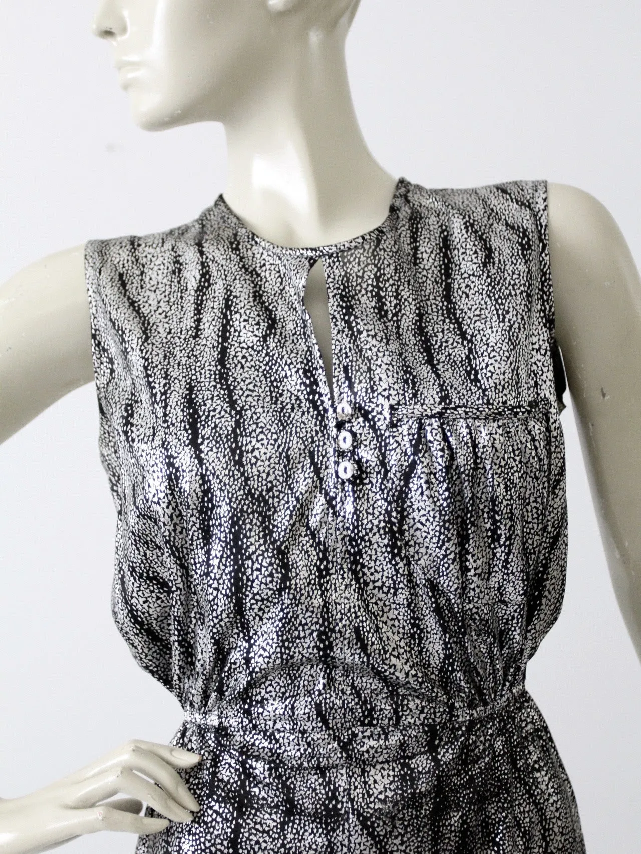 vintage 80s metallic mini dress