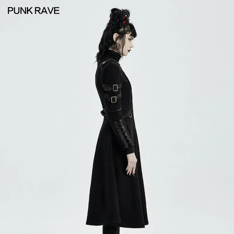 WY-1302XCF Punk Casual Mid Length Coat