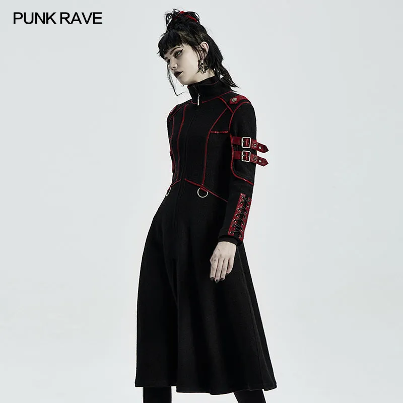 WY-1302XCF Punk Casual Mid Length Coat